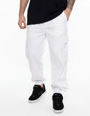 Calça Jogger Cargo Com Punho Sarja Masculina