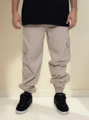 Calça Jogger Cargo Com Punho Sarja Masculina